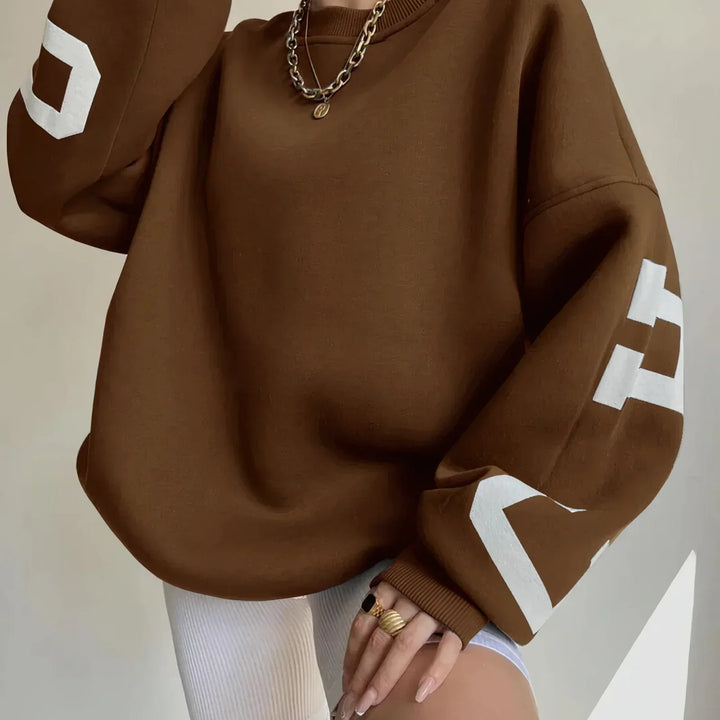 Trendiger Damen Oversized Pullover. Bequemer Langarm-Strickpullover mit lockerem Schnitt für mühelosen Stil.