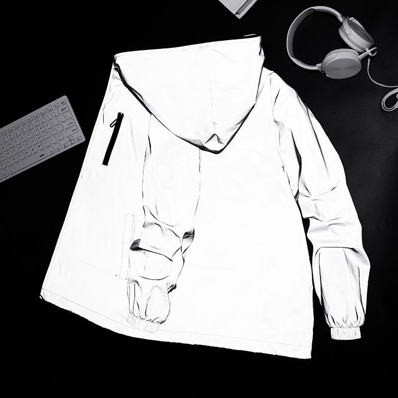 Reflektierende Unisex-Regenjacke, wasserdicht & winddicht, ideal für Fahrradfahrer, Jogger & Outdoor-Sport.