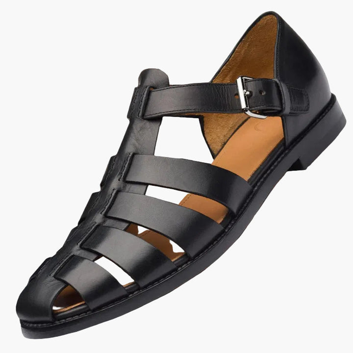Stylische Herren Sandalen, Fischersandalen Design, ideal für Alltag & warme Sommertage, offene Zehenpartie.
