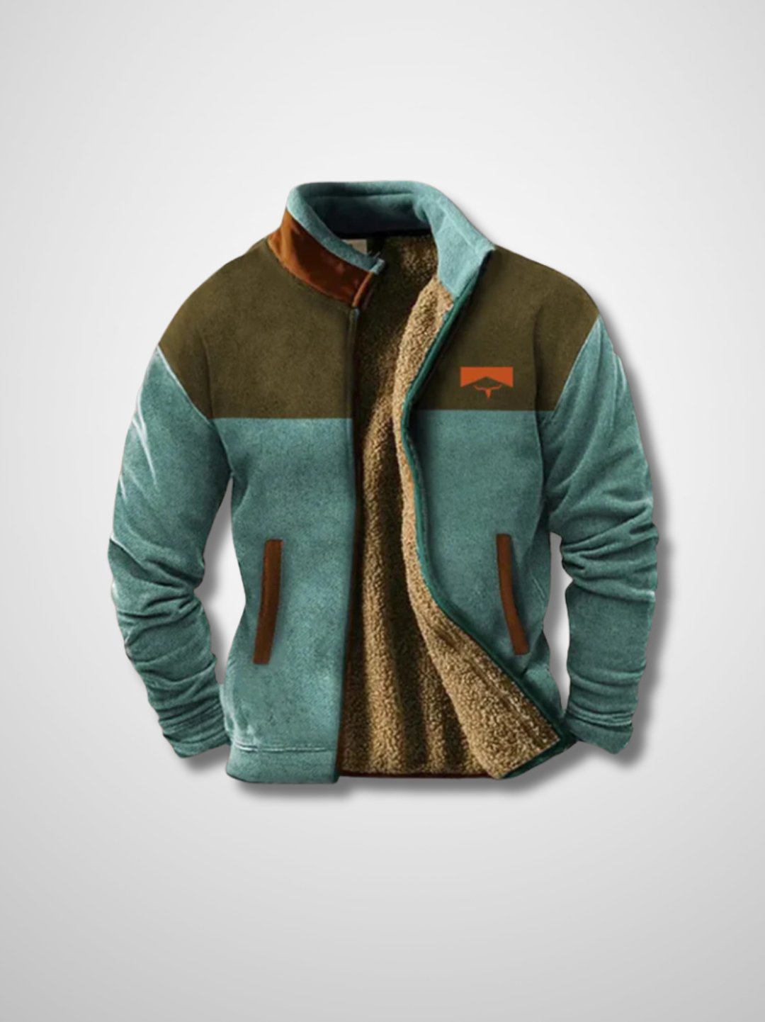 Warme Herren Fleecejacke mit durchgehendem Reißverschluss. Leichte Outdoor-Jacke für Komfort im Herbst.