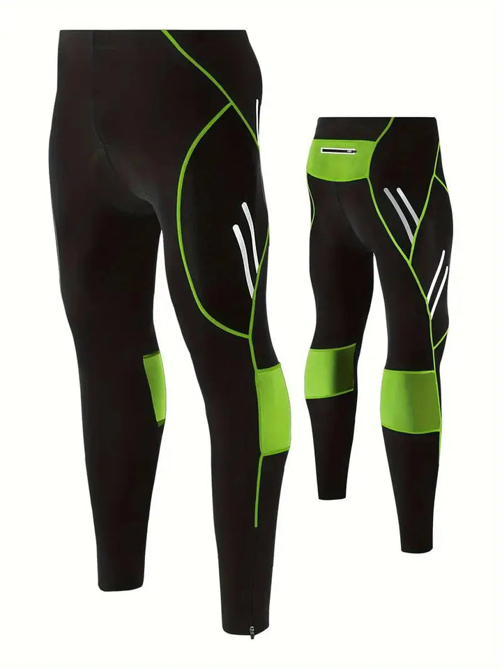 Lange Herren-Radhose mit Gel-Polster für Komfort bei langen Fahrradfahrten. Ideal für Radsport.
