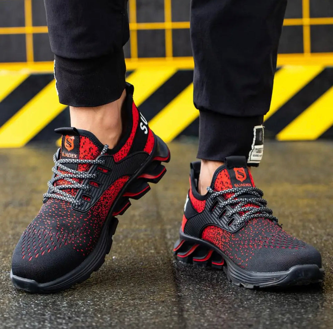 Praktische Herren Schutzschuhe; leichte, moderne Sicherheits-Sneaker für vielfältige Arbeitsbereiche.