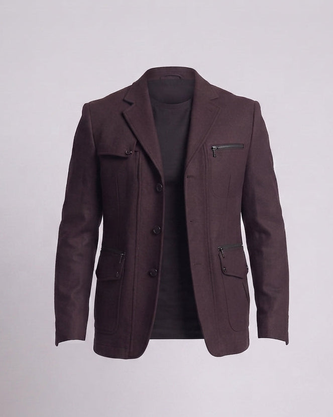 Funktionaler & eleganter Herren Blazer mit Reißverschluss, modern und perfekt für einen smarten Business Casual Stil.