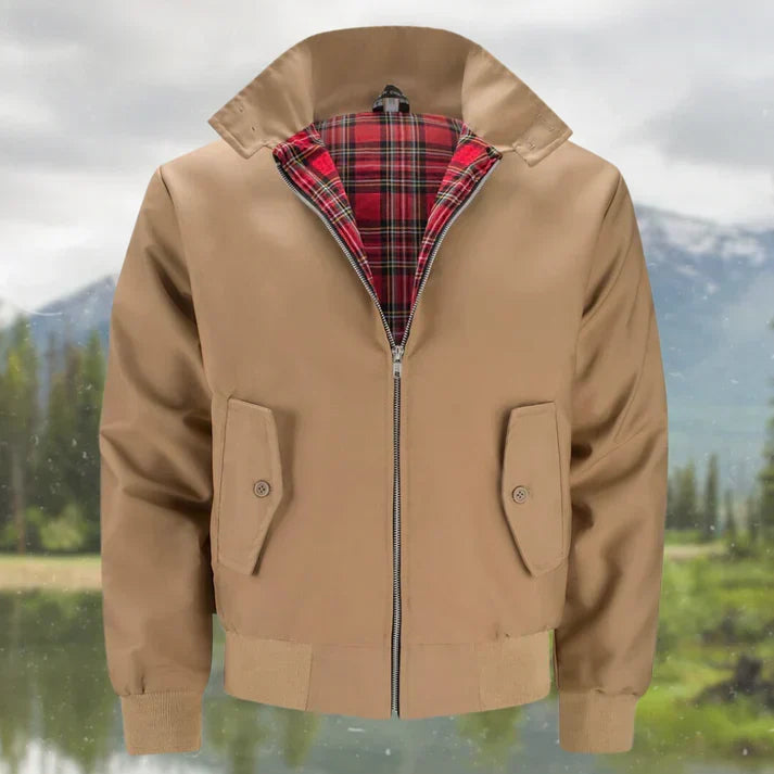 Herren Harrington-Jacke, vielseitig für Alltag und Business Casual, zeitlose Freizeitjacke mit Reißverschluss.