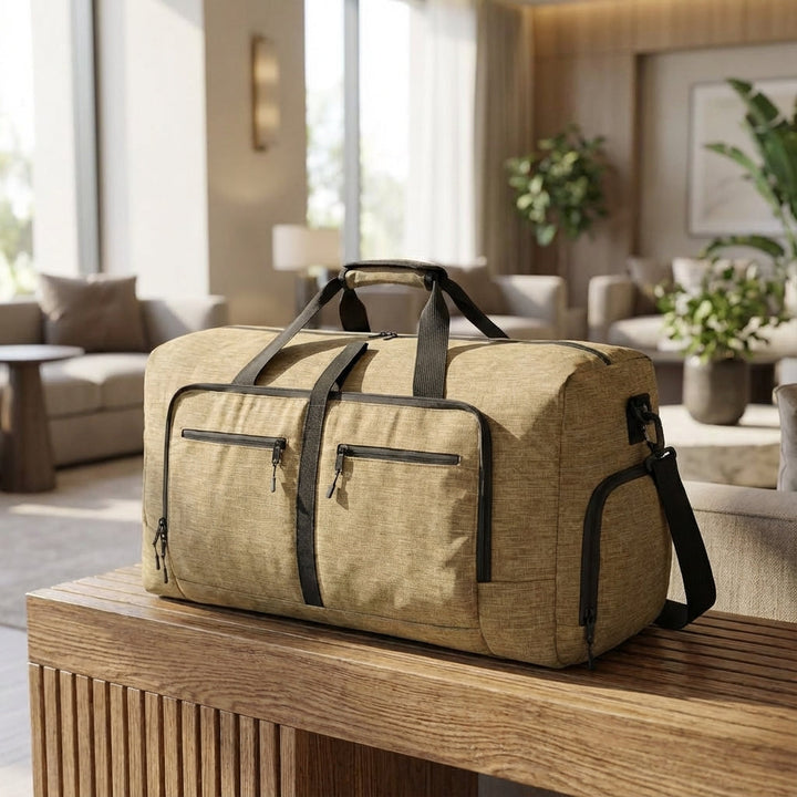Geräumige faltbare Reisetasche aus robustem Polyester, perfekt als Handgepäck für Urlaub, Sport & Reisen.