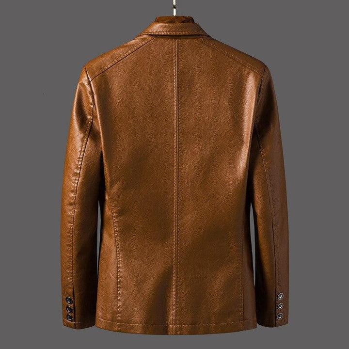 Vielseitiger Herren-Lederblazer, ganzjährig tragbar, kombiniert Eleganz mit Lässigkeit in der Herrenbekleidung.