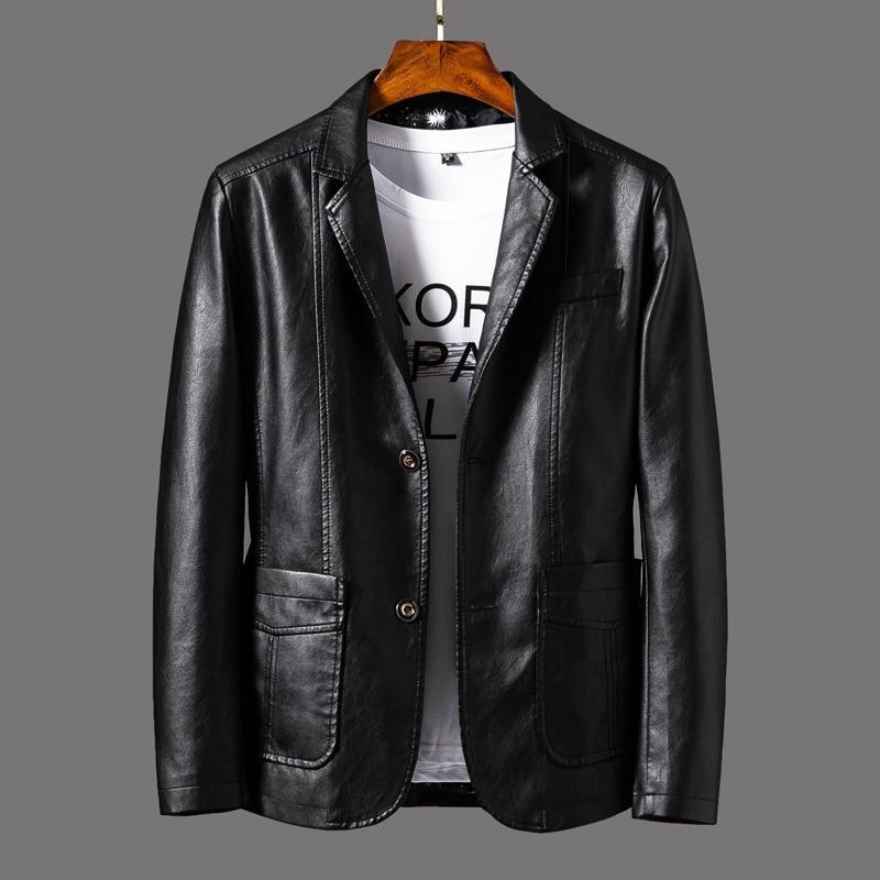 Stilvoller Herren-Lederblazer für Business-Meetings und elegante Anlässe, hochwertige Herrenmode.