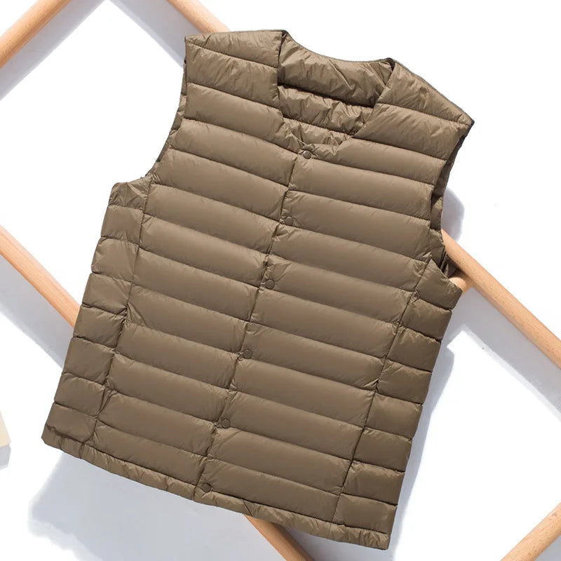 Schicke, ultraleichte Herren Daunenweste Laurent mit Reißverschluss, perfekt für einen sportlichen Look.