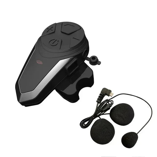 Bedienelemente des RoadLink S3 Motorradhelm-Intercoms, mit Tasten für FM-Radio & Kommunikation.