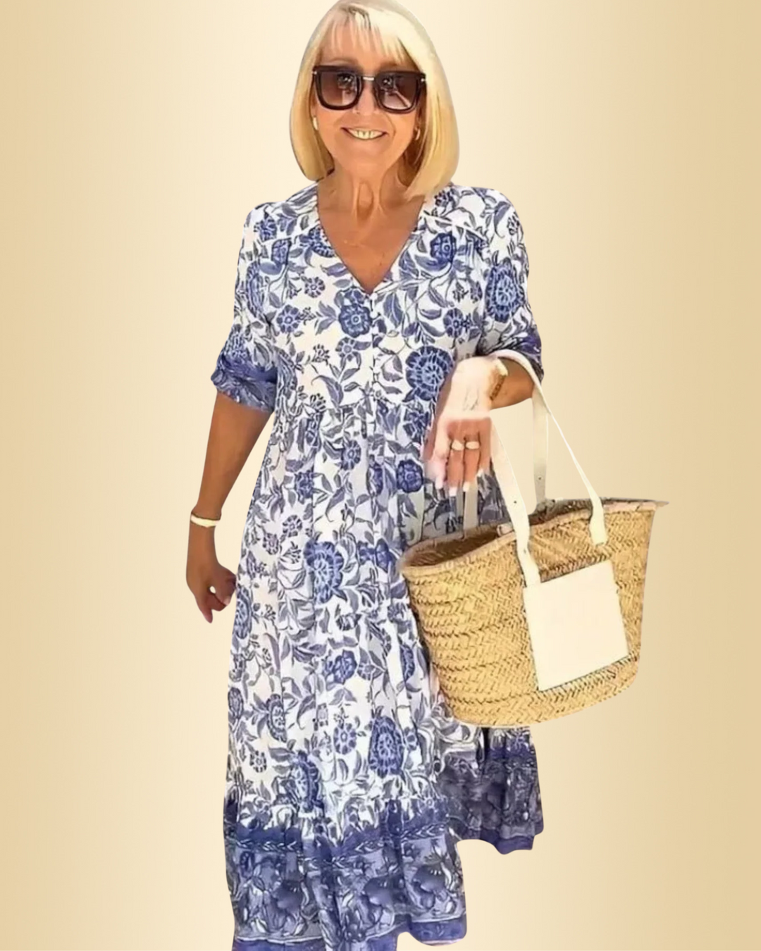 Locker fallendes Damen Sommerkleid, leicht & atmungsaktiv, perfekt für warme Tage. Ideal als Freizeit- oder Urlaubskleid.