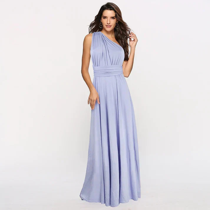 Elegantes, wandelbares Wickelkleid für Damen. Vielseitiges Frühlings- & Sommer Maxikleid.