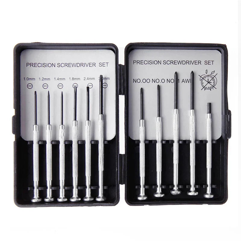 11-teiliges Präzisionsschraubendreher-Set von Craftix in Tragetasche für Mikro-Reparaturen & Feinmechanik.