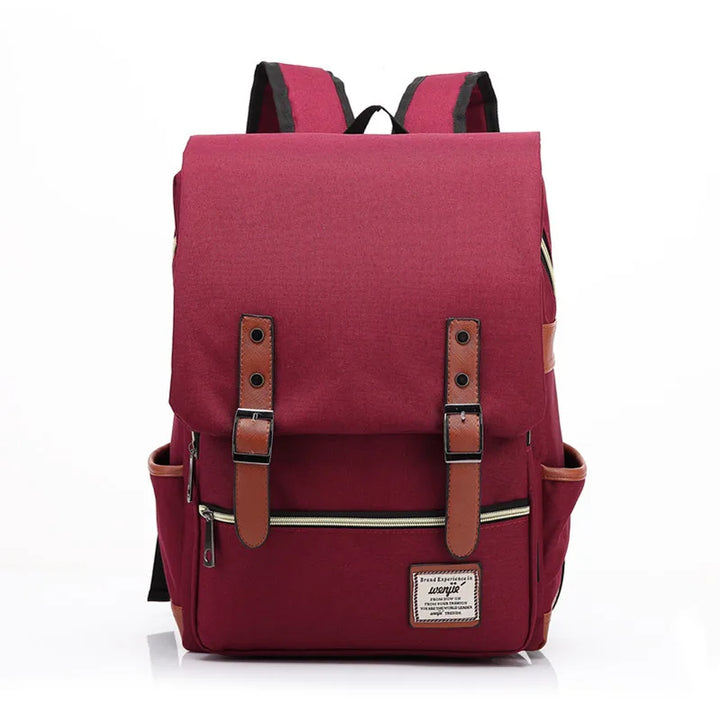 Nahaufnahme des wasserdichten Oxford-Materials des Valtro Rucksacks und robustem Reißverschluss.
