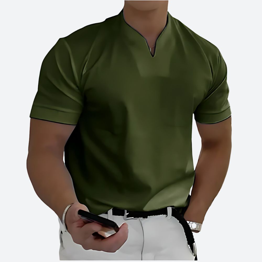 Klassisches Herren Polo-Shirt, unifarben & kurzärmlig, ideal für stilvolle Freizeit- und Business-Casual-Looks.