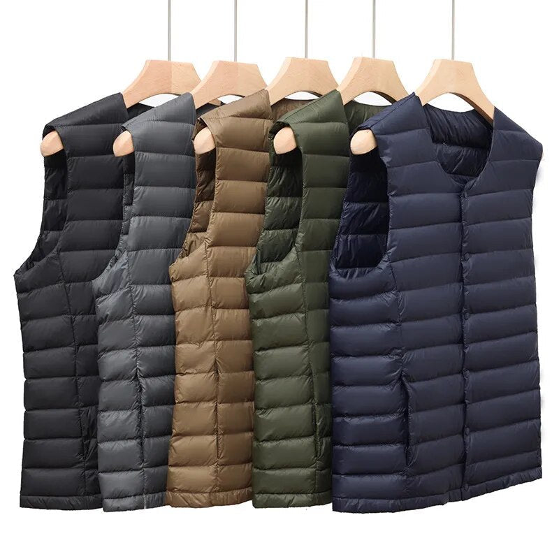 Warme, ultraleichte Daunenweste für Herren Laurent, ideal als vielseitiges Layering-Stück.