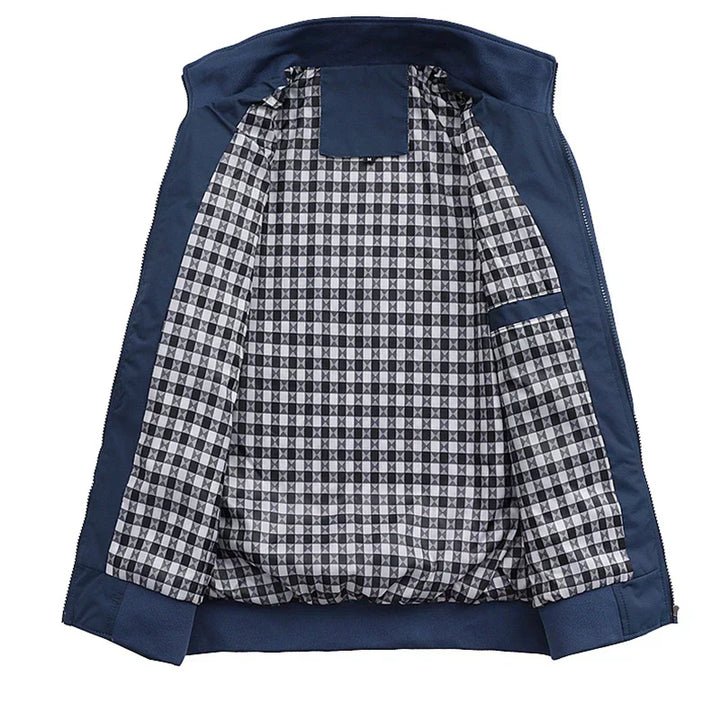 Bequeme, leichte Herren Freizeitjacke in Blau, ideal als Übergangsjacke für jeden Anlass.