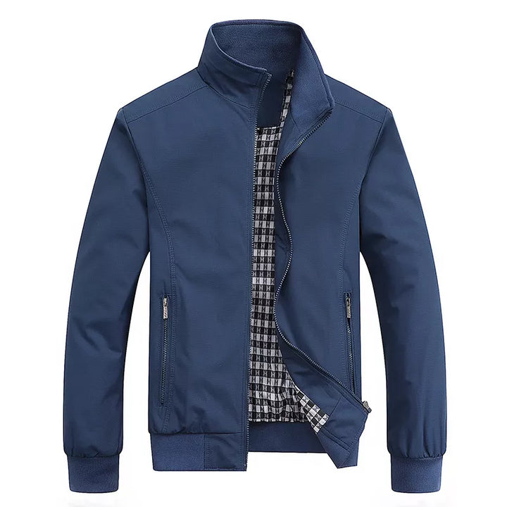 Graue Herren Übergangsjacke für Herbst, stilvoll & bequem, ideal für kühle Tage & Freizeit.