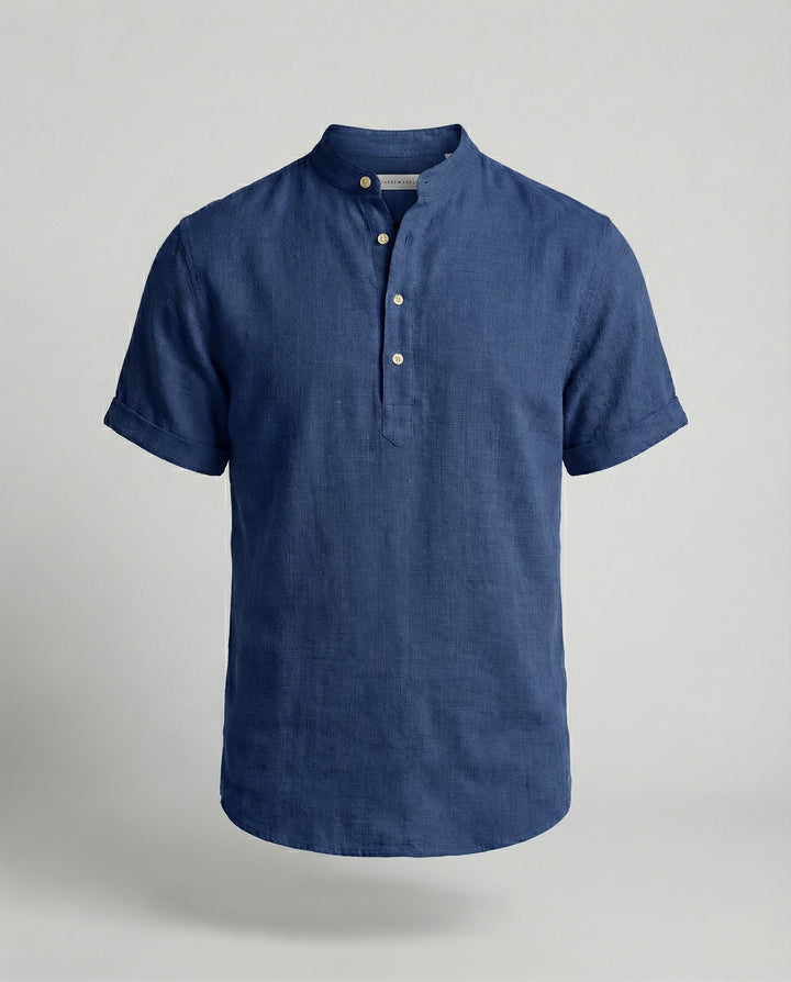 Komfortables Herren Kurzarm Poloshirt mit V-Ausschnitt, lockere Passform, atmungsaktiv, perfekt für den Sommer.