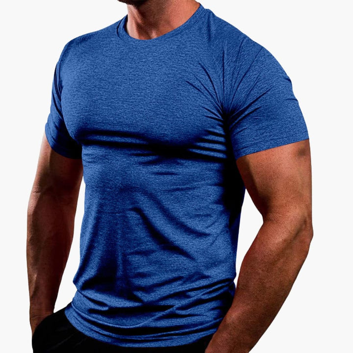 Bequemes Herren T-Shirt mit Rundhalsausschnitt und Kurzarm, perfekt für den Alltag und entspannte Stunden.