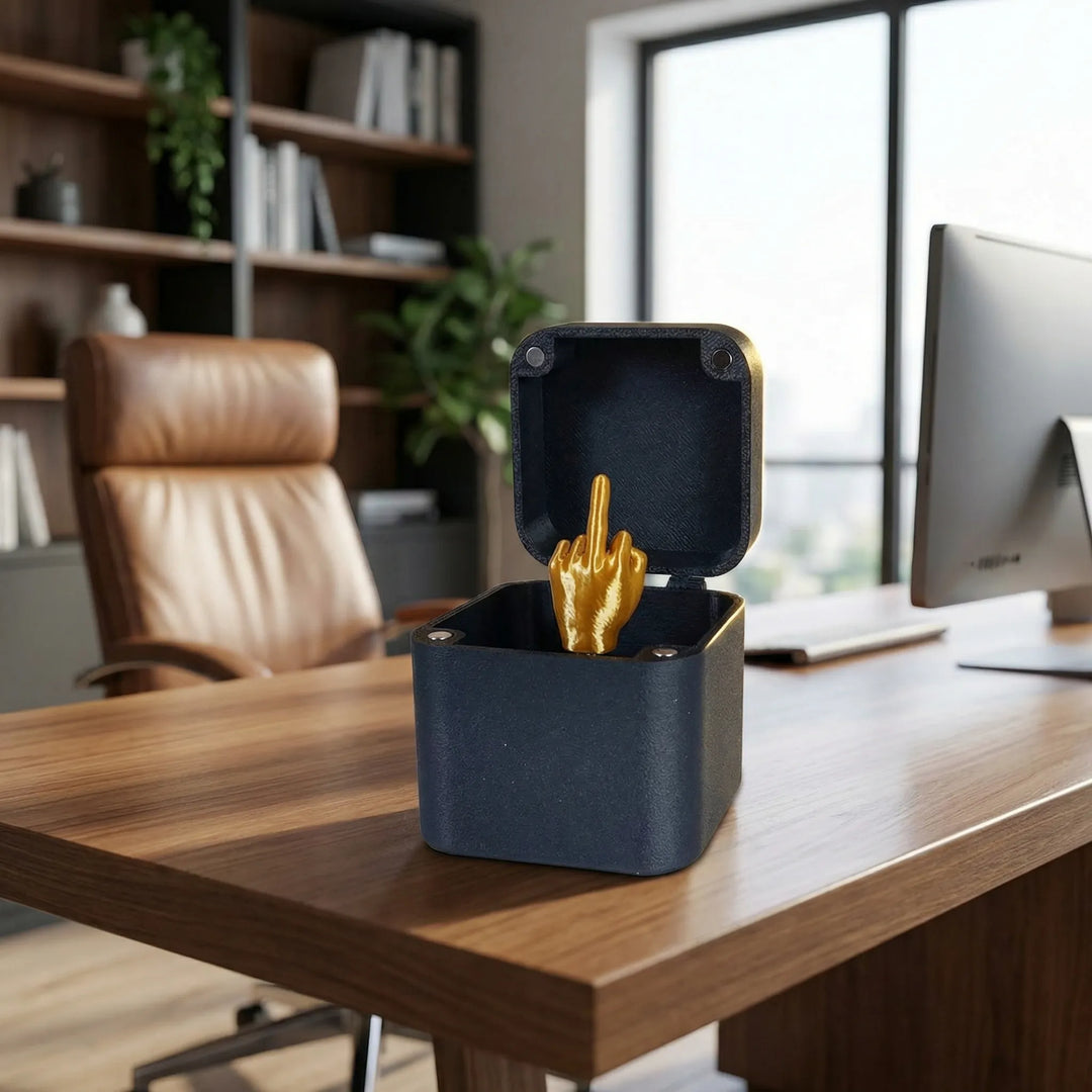 Lustige Scherzgeschenk Überraschungsbox für Erwachsene, ideal als humorvolles Wichtelgeschenk oder Bürogag.