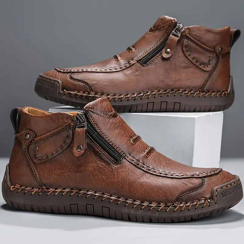 Braune Herrenschuhe, orthopädisch & elegant. Ideal als Komfortschuhe für Business, Alltag und lange Tage.