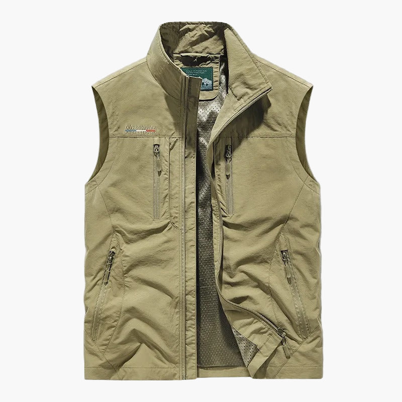 Leichte Herren Outdoor-Weste für Wanderungen, Trekking & Sport. Winddicht, mit praktischen Taschen & atmungsaktiv.