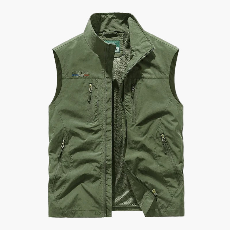 Bequeme Herren Outdoor-Weste, perfekt für Reisen & Freizeit. Winddicht, leicht & vielseitig für Outdoor-Aktivitäten.
