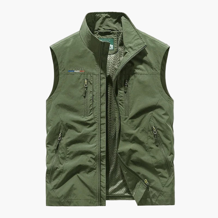 Bequeme Herren Outdoor-Weste, perfekt für Reisen & Freizeit. Winddicht, leicht & vielseitig für Outdoor-Aktivitäten.