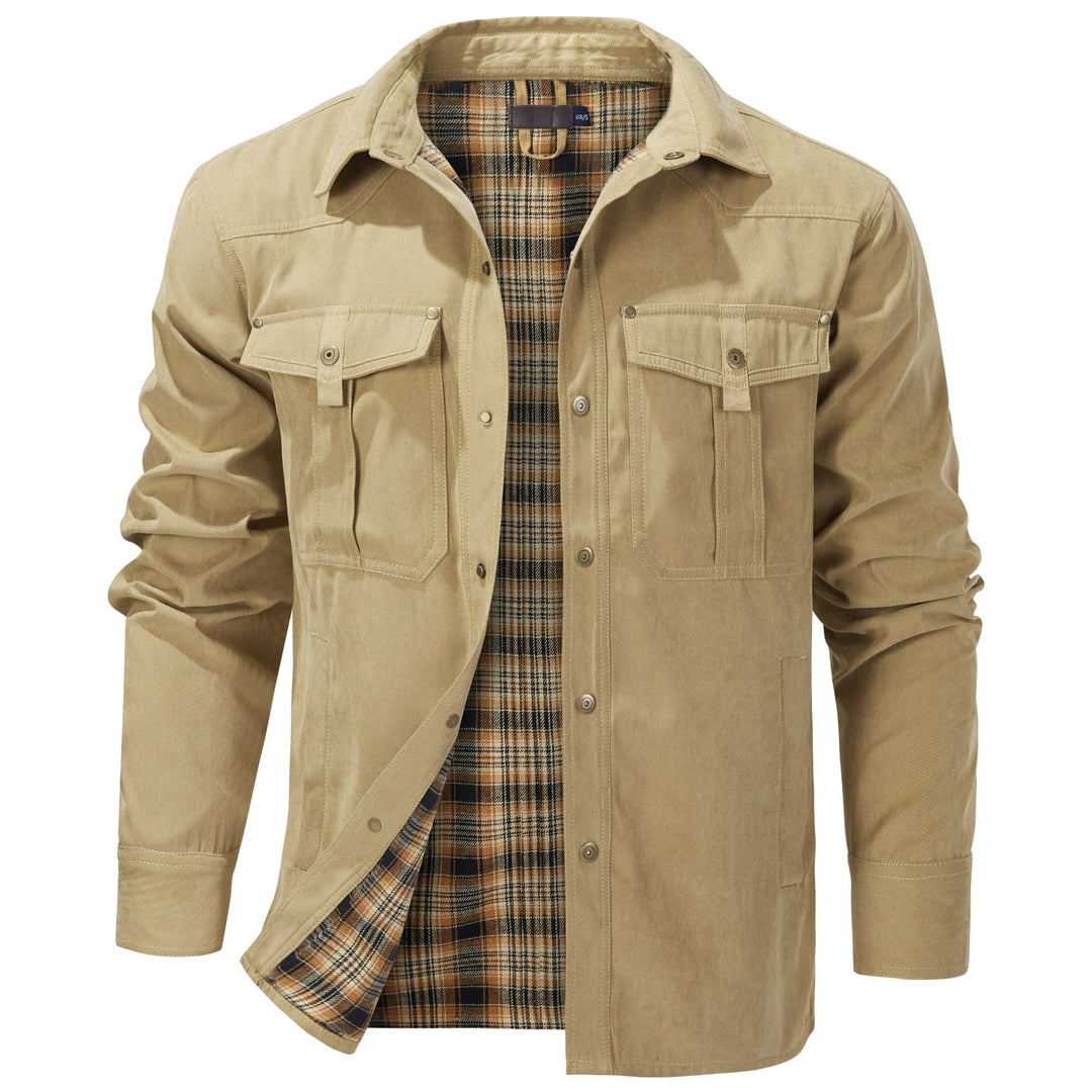 Vielseitige Herren Outdoor Jacke in Grau, perfekt für Wandern, Alltag & Freizeit.