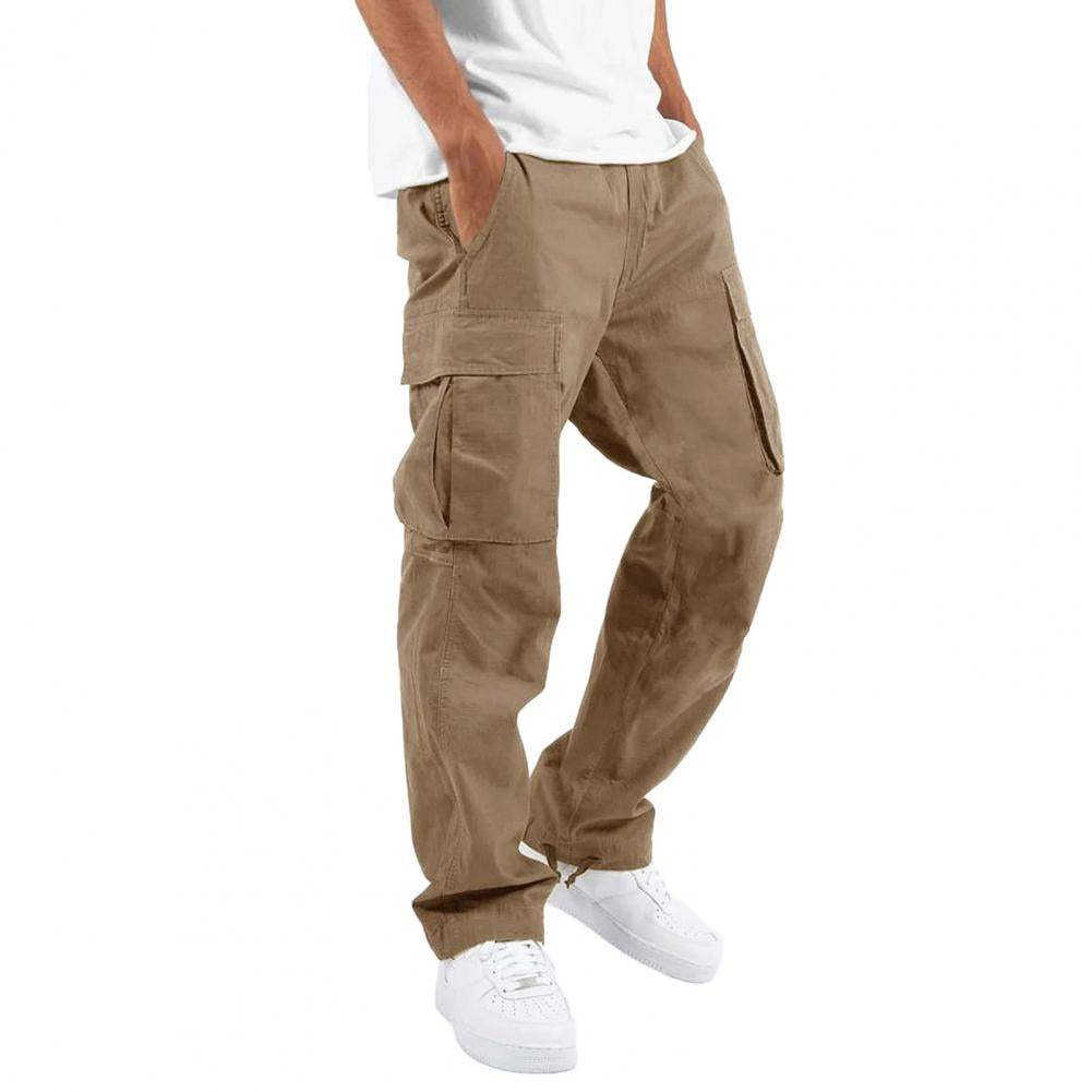 Rückenansicht der Herren Cargohose mit robusten Gesäßtaschen, Regular Fit, perfekt für Outdoor & Alltag.
