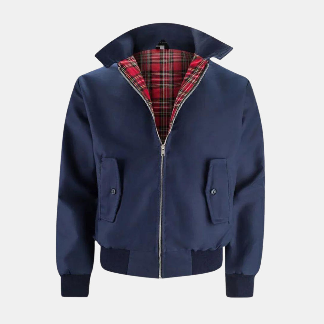 Klassische Herren Harringtonjacke Damien, zeitlose Übergangsjacke für stilvolle Alltags- & Freizeitlooks.