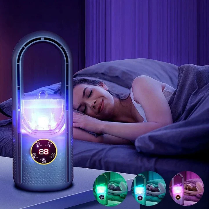 Leiser, klingenloser Tischventilator für angenehme, frische Luft und effektive Kühlung zuhause.