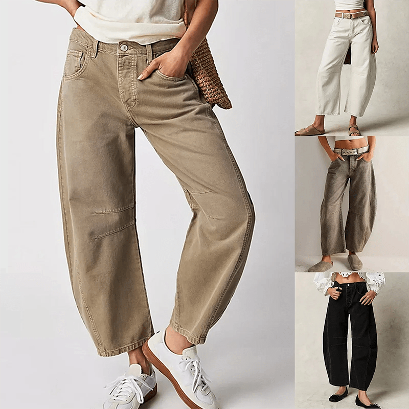 Trendige Wide Leg Jeans für Damen, ideal für Komfort und Casual-Chic im Alltag.