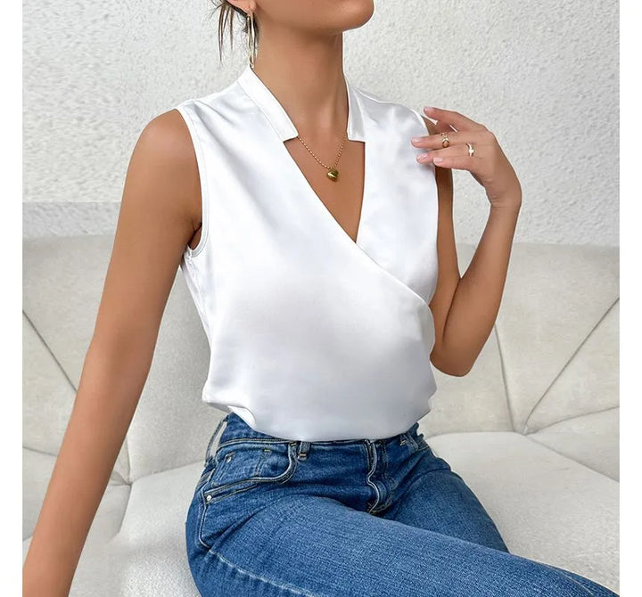 Figurbetontes Damen Oberteil, ärmellos, modisch, perfekt für Sommer, Freizeit & Outfits.