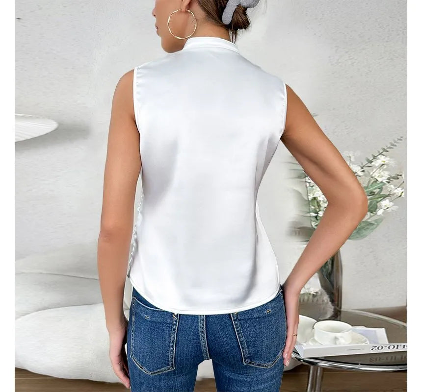 Bequemes Damen Slim Fit Top, ärmellos, elegant für den Sommer, Freizeit & festliche Looks.