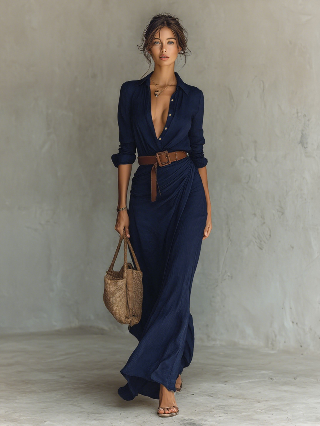 Vielseitiges Damen Freizeitkleid, Hemdblusenkleid mit strukturiertem Schnitt für stilvolle Auftritte.