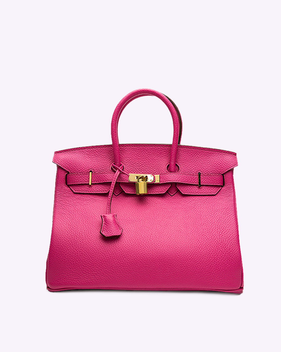 Luxuriöse Damen Lederhandtasche mit elegantem Schloss, geräumig für alle Essentials.