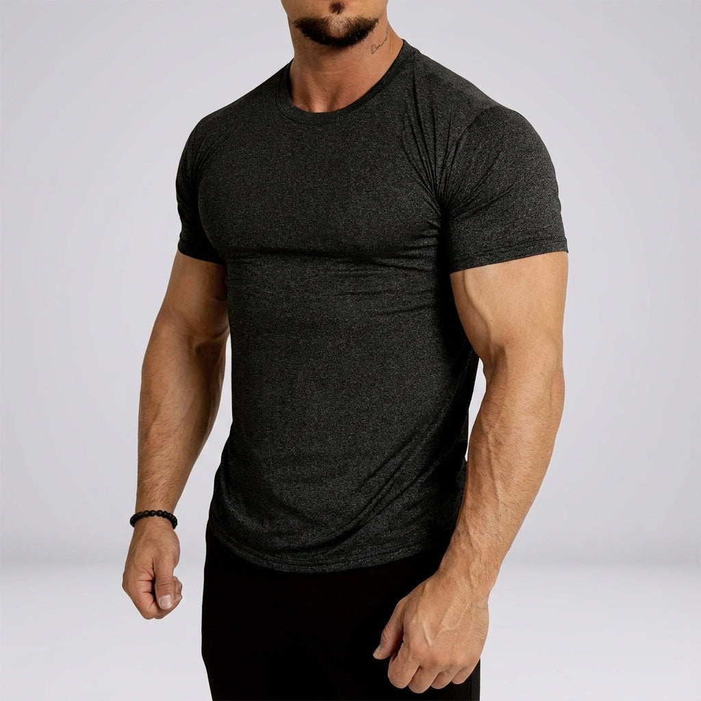 Modernes Herren Fitnessshirt Lawrence, schnelltrocknend & atmungsaktiv für Sportbekleidung.