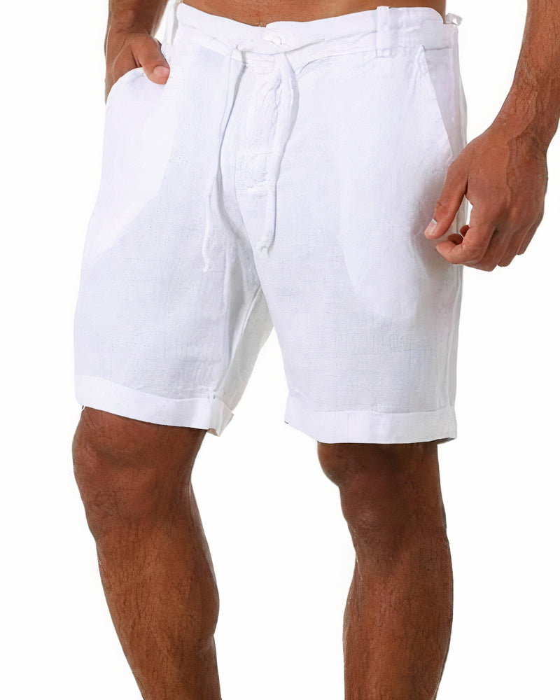 Leichte Herren Sommer Shorts mit lockerem Schnitt und Seitentaschen, ideal für Freizeit, Strand & Sport.