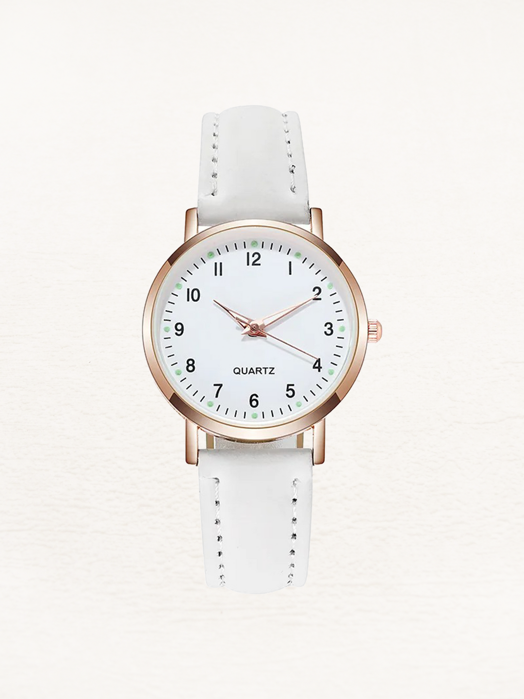 Elegante Roségold Damenuhr mit Lederarmband als stilvolles Geschenk. Klassisch & modern.