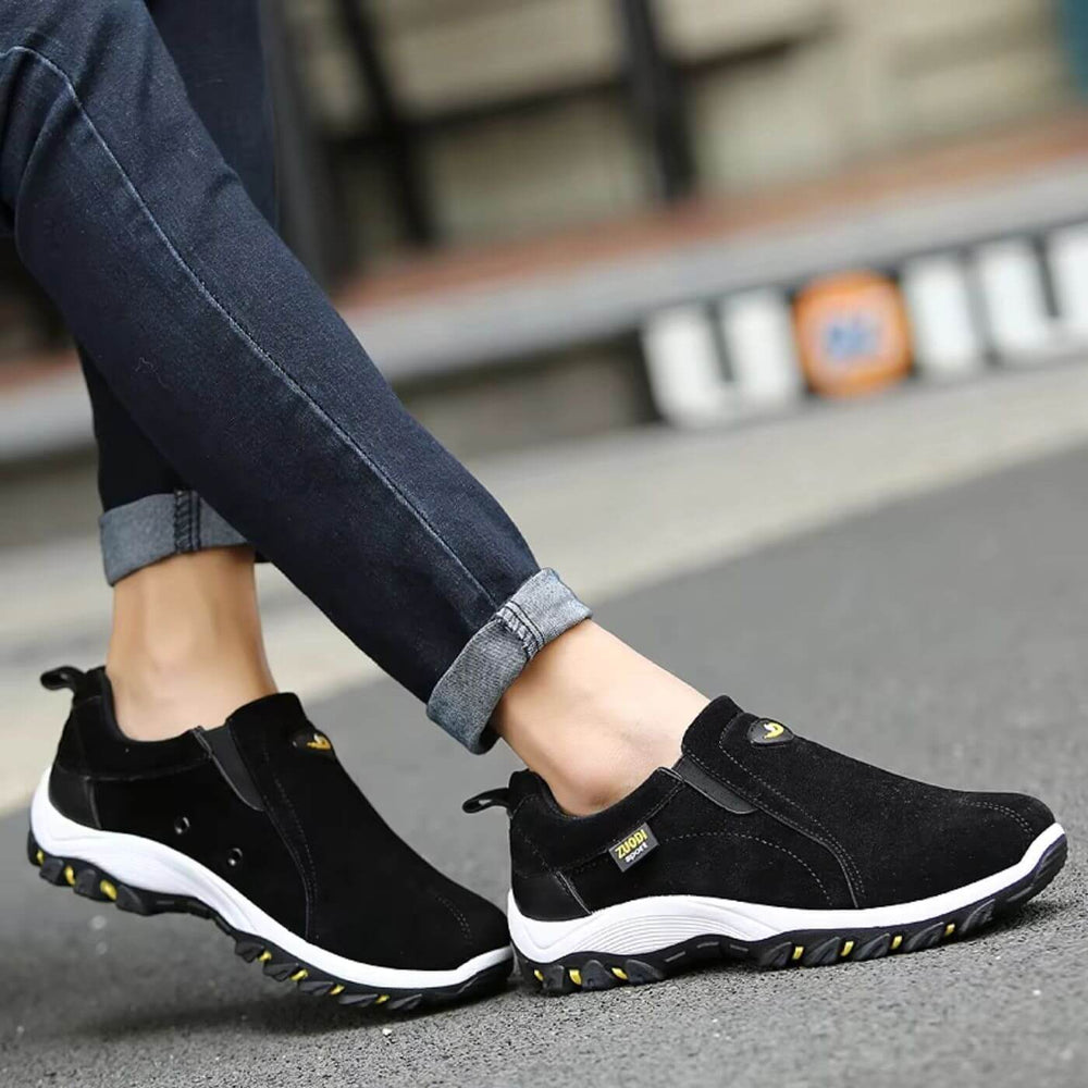 Bequeme Herren Steppschuhe Luxe für den Alltag. Orthopädischer Komfort für schmerzfreies Gehen. Rutschfest.