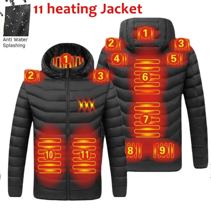 Moderner Herren Thermostat-Heizmantel, USB-beheizt, ideal für kalte Wintertage.