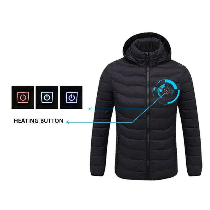 Robuster Herren Heizmantel mit intelligentem Thermostat, warm und funktionell.