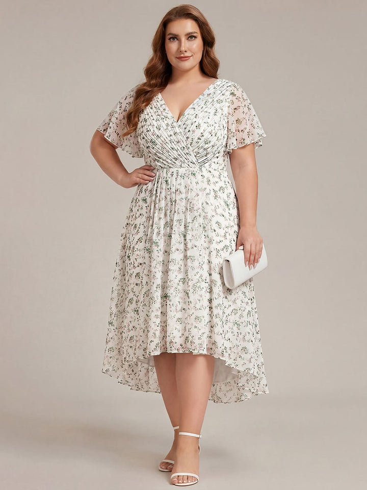 Modernes Vokuhila Cocktailkleid für Damen, A-Linie, Empire-Taille, für Sommer-Events.