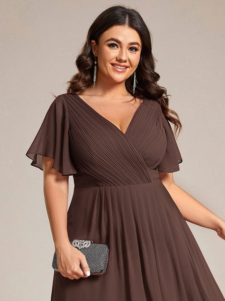 Damen Vokuhila Festkleid, A-Linie, Empire-Taille, perfekt für besondere Abende.