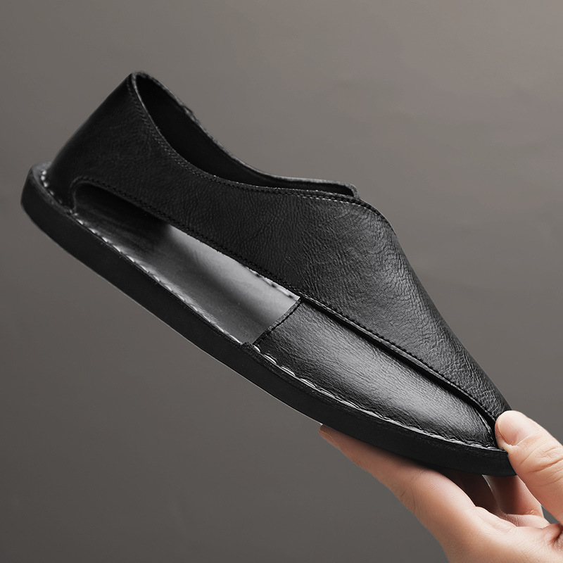 Eleganter Herren Slipper mit feinen Ausschnitten, atmungsaktiver Komfortschuh für den Sommer und Freizeit.