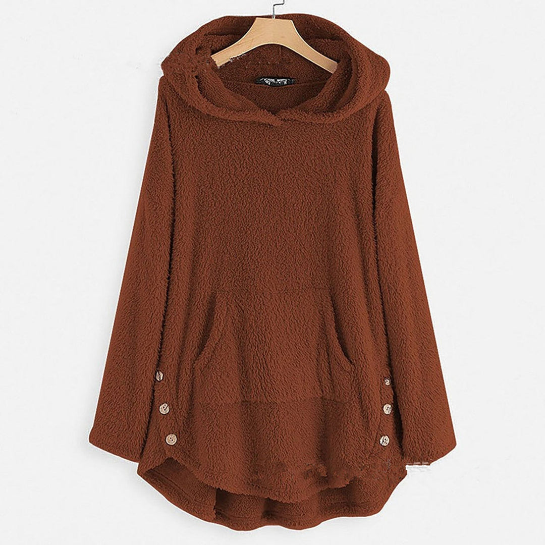 Fühle den Komfort: Damen Teddy Hoodie, warm, weich & kuschelig. Bequemer Langarm-Hoodie für entspannte Wintertage.