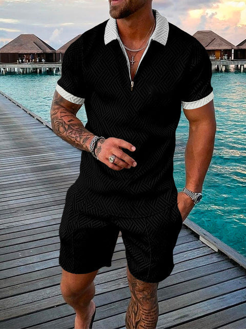 Herren T-Shirt & Shorts Set, ideal für warme Sommertage und Freizeitaktivitäten.