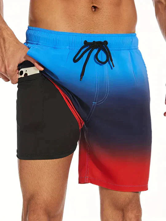Herren Strandshorts mit praktischer Tasche, leicht & atmungsaktiv. Perfekt für Strand & Freizeit. Schnelltrocknend.