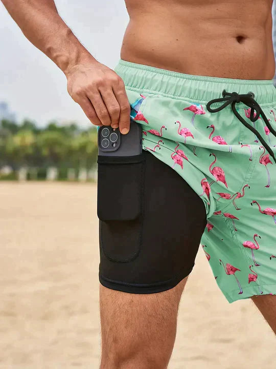 Bequeme Herren Schwimmshorts für den Sommerstrand. Leichte, atmungsaktive & schnelltrocknende Badebekleidung.